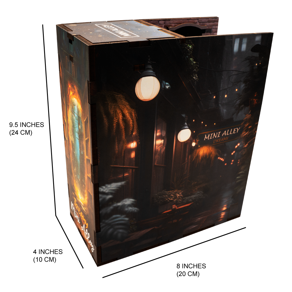 Dreamy MiniAlley DIY Book Nook Kit, Scale Model, Magical Miniature Alley Bookshelf Insert
