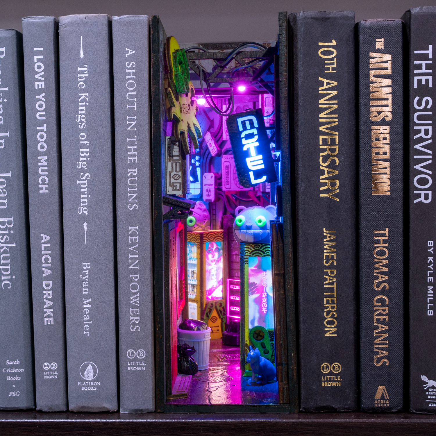 Booknook, Book Nook, Diorama. Book Alley Shelf Insert, Book Lover