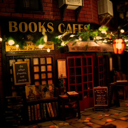 Dreamy MiniAlley DIY Book Nook Kit, Scale Model, Magical Miniature Alley Bookshelf Insert