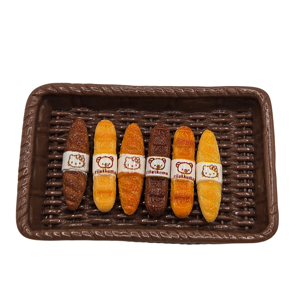 Miniature Bakery Bread Set | 6 Tiny Bread Rolls with Display Tray