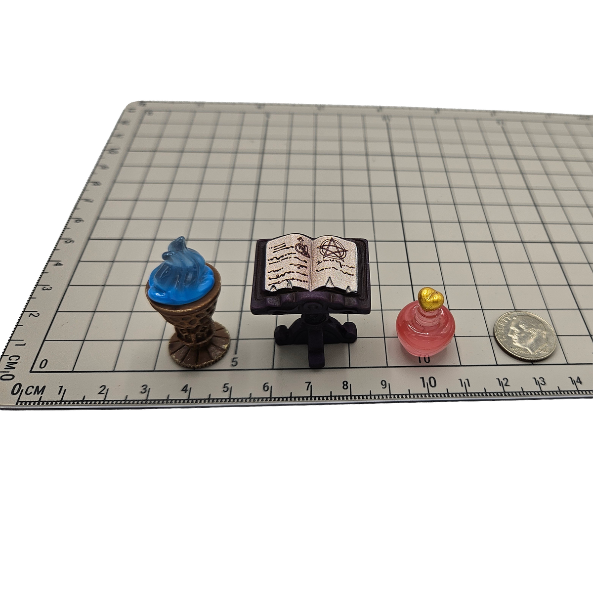Miniature Magic Spellbook & Potion Set | Fantasy Dollhouse Accessories