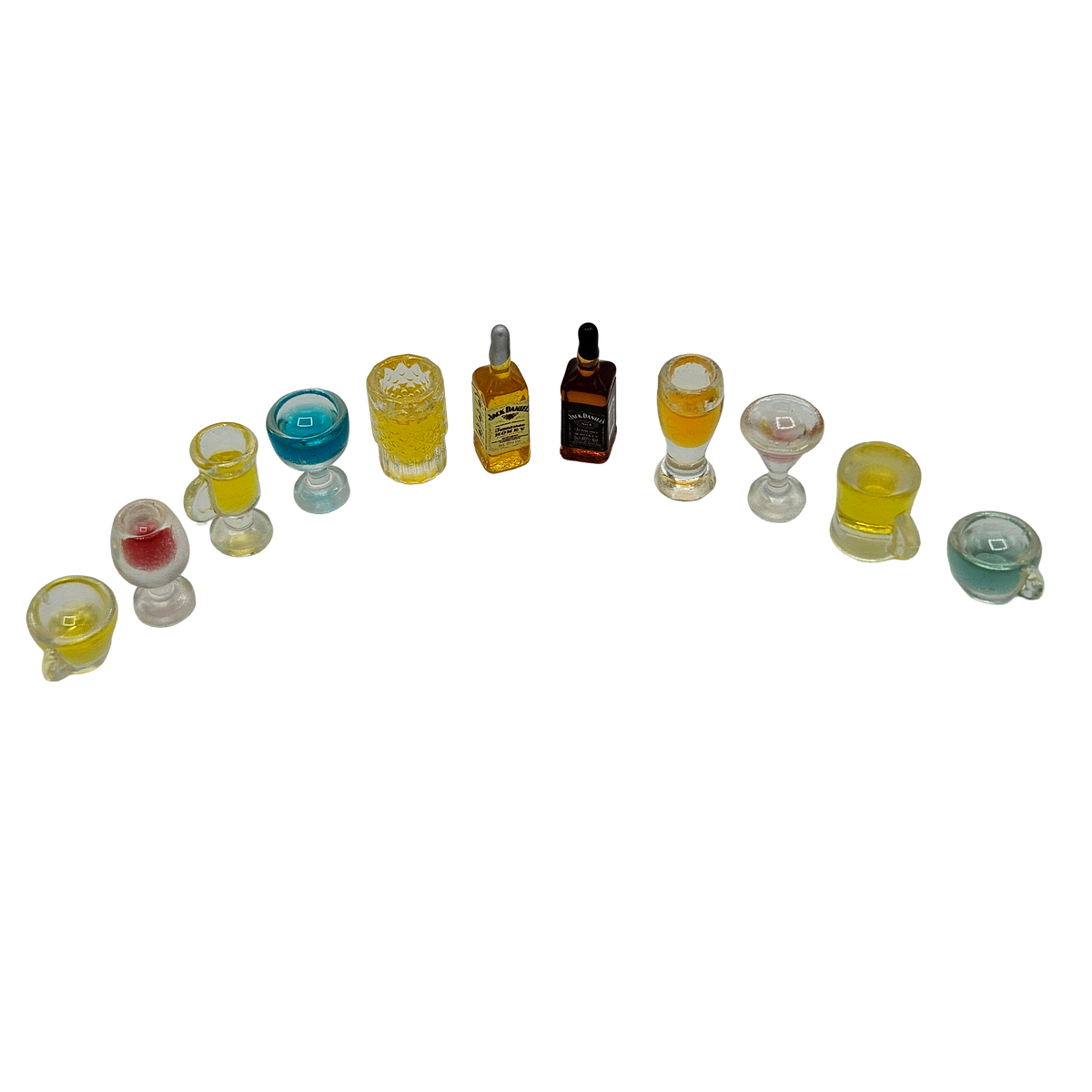 Miniature Bar & Cocktail Drinks Set | Tiny Beer Mugs, Whiskey Bottles & Wine Glasses