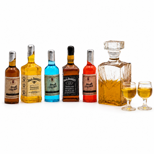 Vintage Whiskey Study & Decanter Set