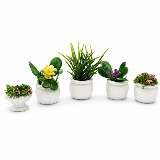 English Cottage Miniature Flowering Plant Set (5-Piece)