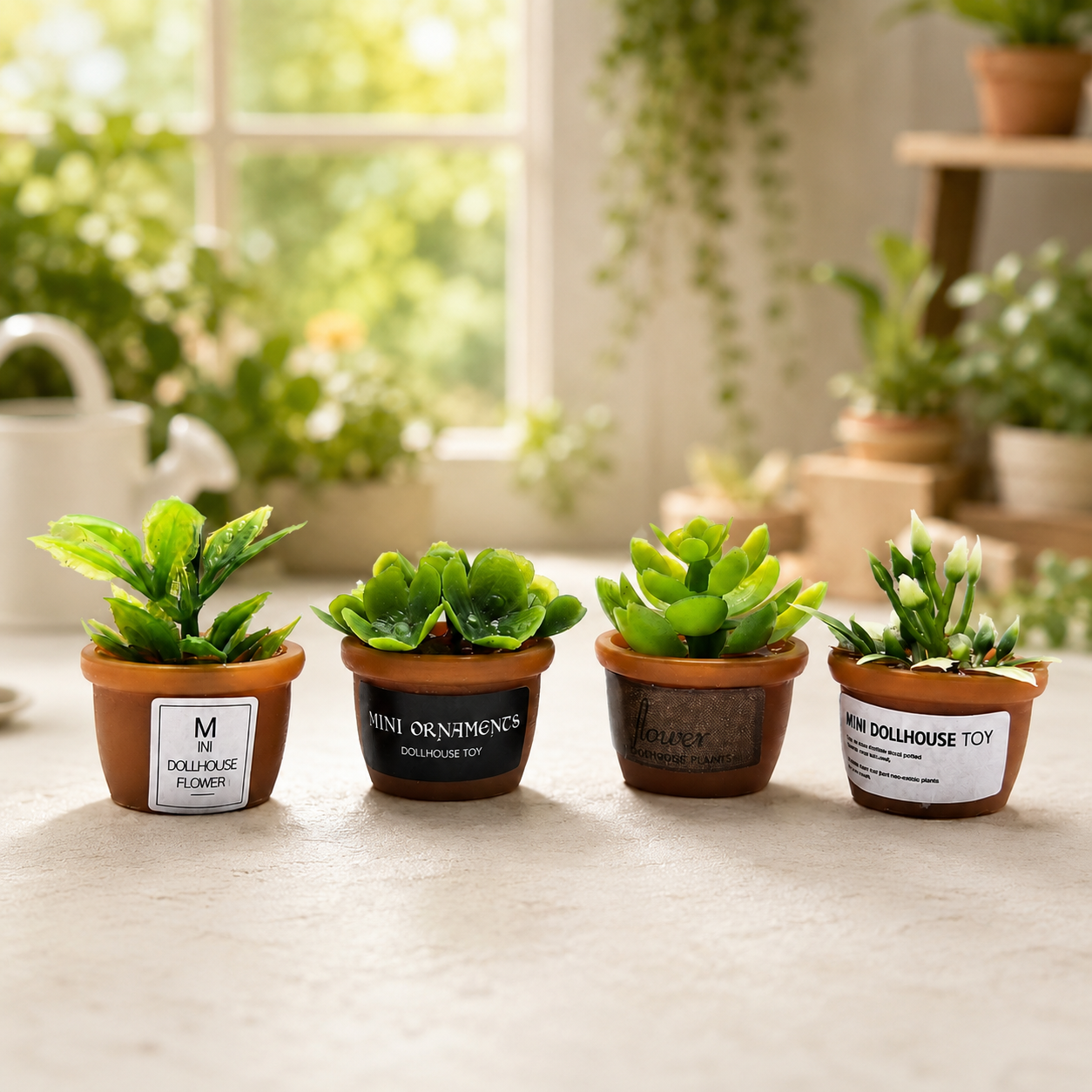 Boutique Nursery Potted Plant Set (4-Piece)