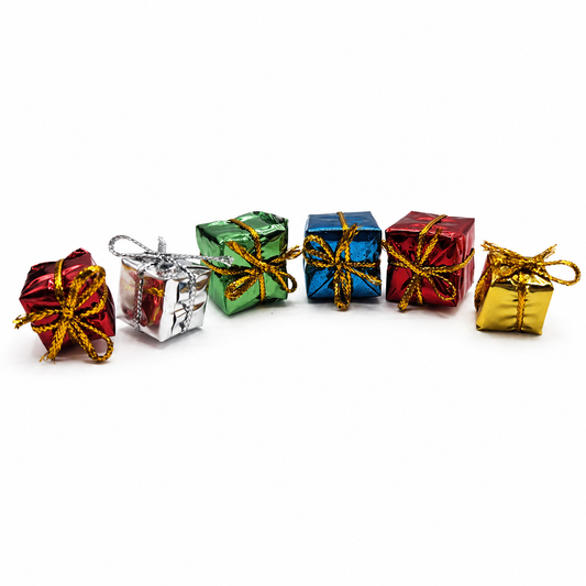 Festive Foil Miniature Gift Box Set (6-Piece)