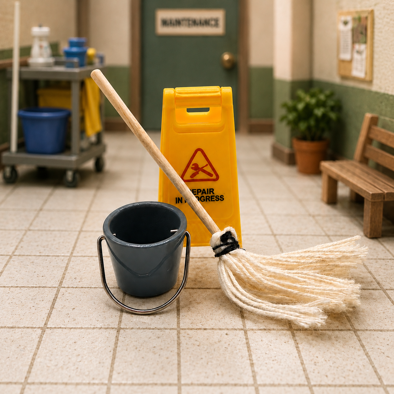 Janitorial Clean-Up & Maintenance Miniature Set
