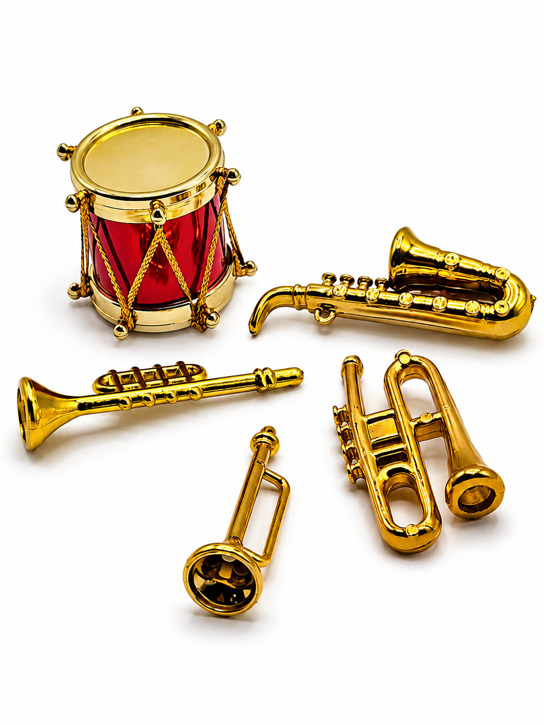 A Golden Jazz & Brass Band Miniature Instrument Set