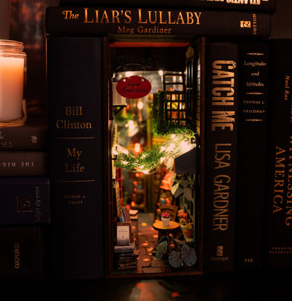 Dreamy MiniAlley DIY Book Nook Kit, Scale Model, Magical Miniature Alley Bookshelf Insert
