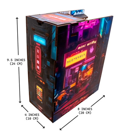 Neon Ramen MiniAlley Cyberpunk DIY Book Nook Kit, Scale Model Kit,  Japanese Ramen Shop Miniature Scene