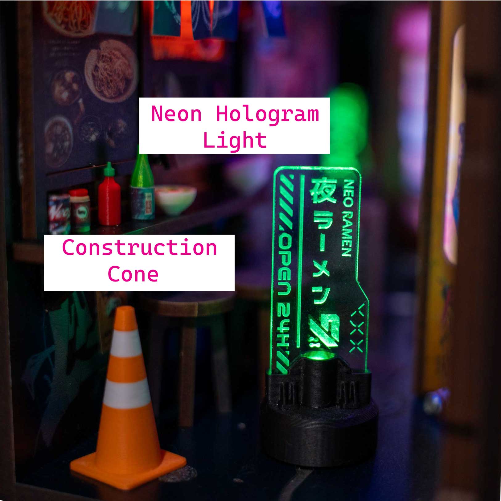 Neo Ramen MiniAlley – A Cyberpunk DIY Diorama Booknook (Ship Early FEB 2026)