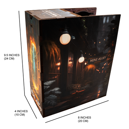 Dreamy MiniAlley DIY Book Nook Kit, Scale Model, Magical Miniature Alley Bookshelf Insert
